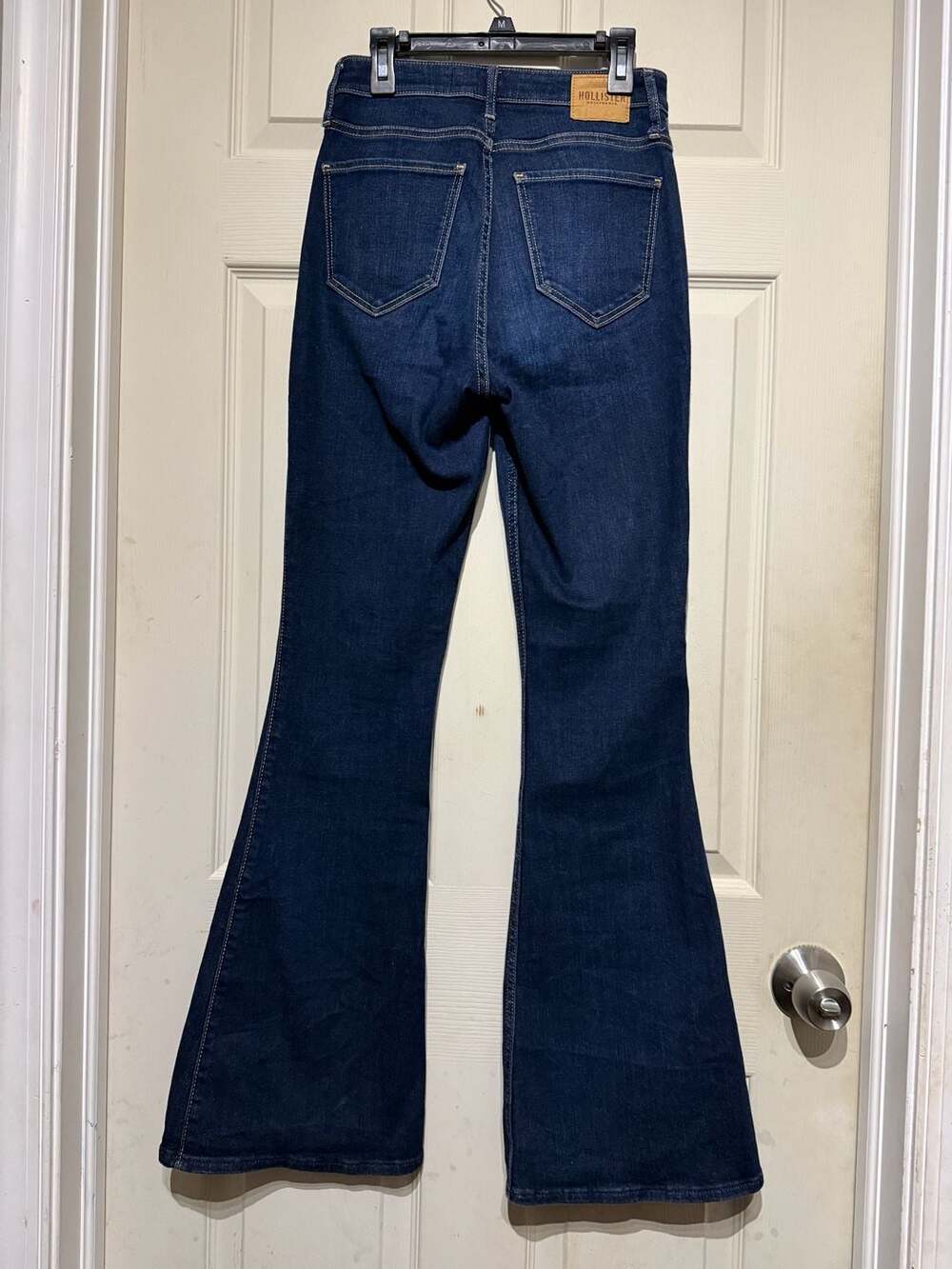 Hollister Curvy High-Rise Vintage Flare Jeans Size 3R Dark Wash Soft Stretch - Picture 2 of 5